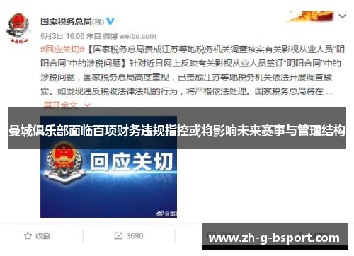 曼城俱乐部面临百项财务违规指控或将影响未来赛事与管理结构